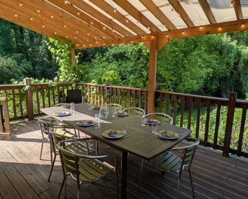 Photo de la terrasse extérieure Moulin